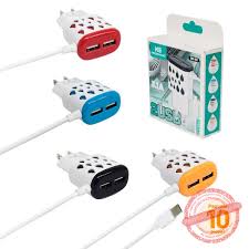 Cargador Micro Usb 2 .1A 2 Puertos - (con cable)